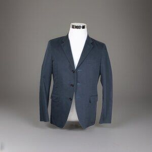 Uniqlo and Lemaire Blazer Mens XS Blue Brushed Cotton 3-Button Sport Coat Jacket